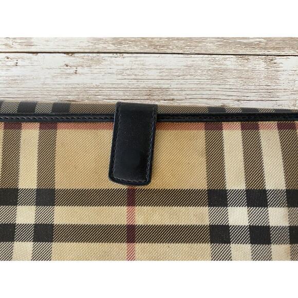 Burberry Wallet Women’s Large Tartan plaid Bifold Authentic - Picture 8 of 16